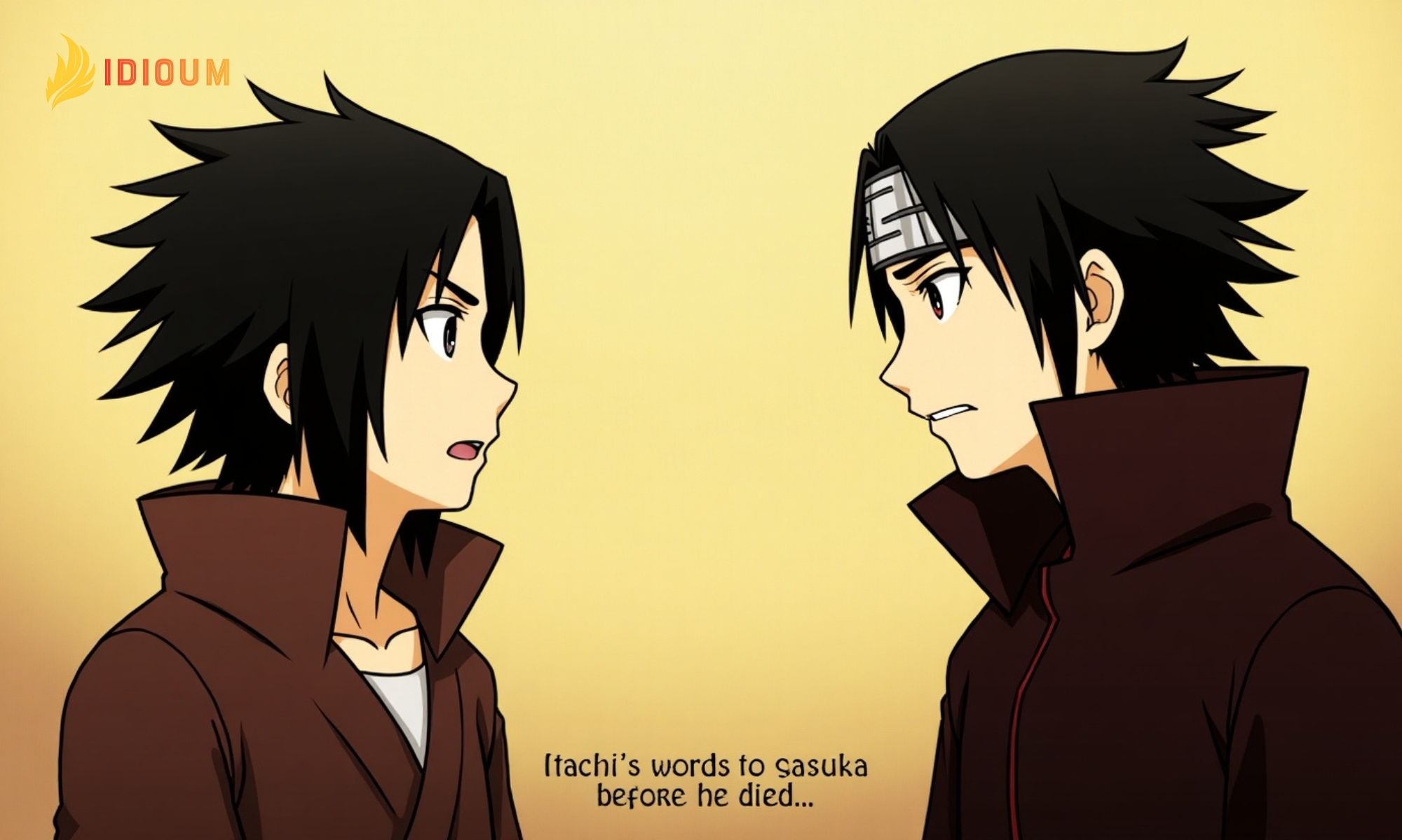 what did itachi say to sasuke before he died
