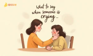 what to say when someone is crying