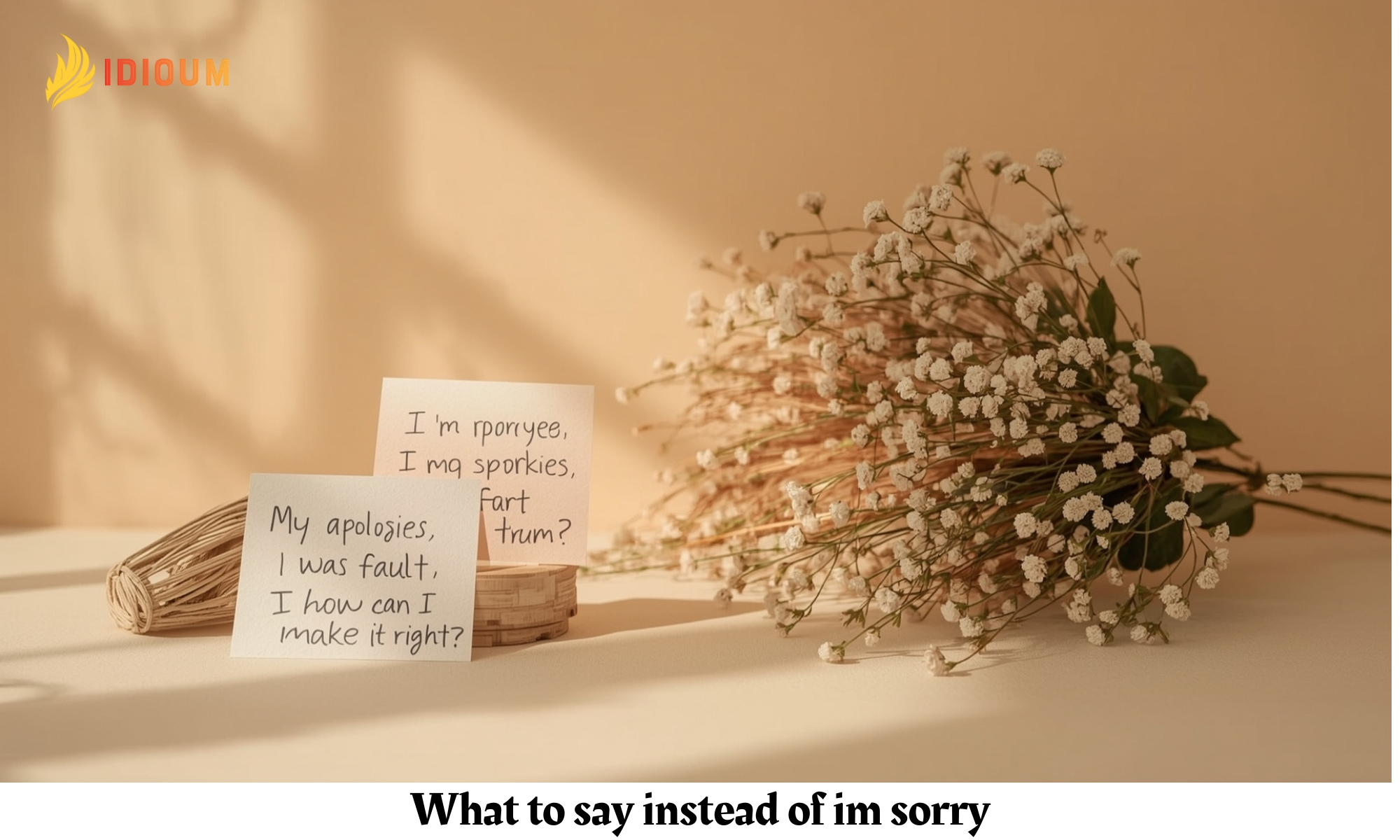 what to say instead of im sorry